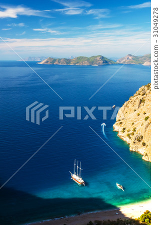 Butterfly valley sea view and boat Oludeniz,Turkey 31049278