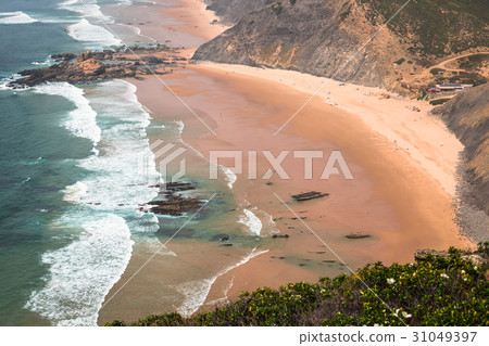Sandy Castelejo beach, famous place for surfing 31049397