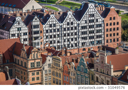 Old Town in Gdansk, aerial view from cathedral Old Town in Gdansk, aerial view from cathedral 31049576