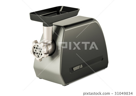 Modern electric meat grinder, 3D rendering Modern electric meat grinder, 3D rendering 31049834