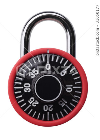 Red combination padlock 31050177