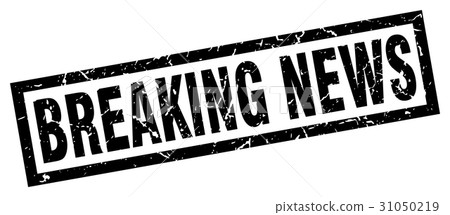 square grunge black breaking news stamp 31050219