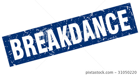 square grunge blue breakdance stamp square grunge blue breakdance stamp 31050220