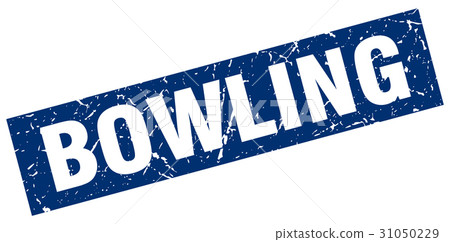 square grunge blue bowling stamp square grunge blue bowling stamp 31050229