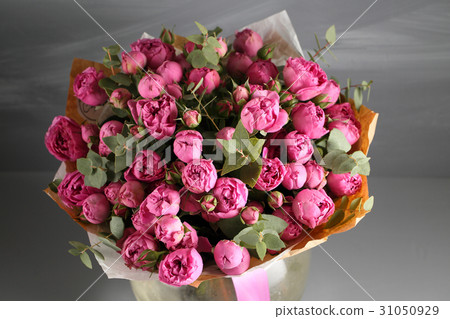 Rose peony Misty Bubbles. Bouquet flowers of pink 31050929