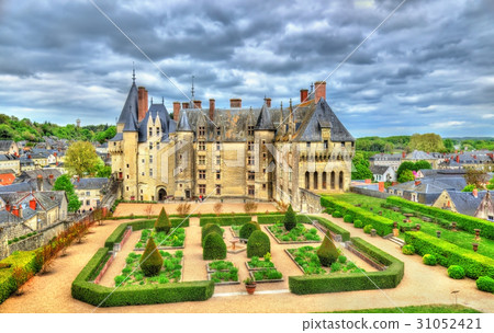 View of the Chateau de Langeais, a castle in the View of the Chateau de Langeais, a castle in the 31052421