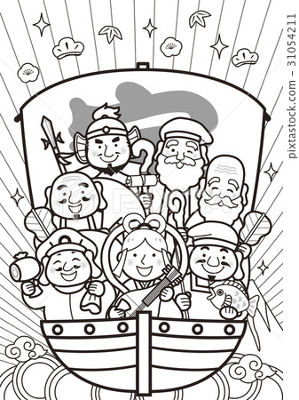Seven Lucky Gods Coloring 31054211