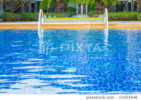 Swimming pool with stairs . Swimming pool with stairs . 31055646