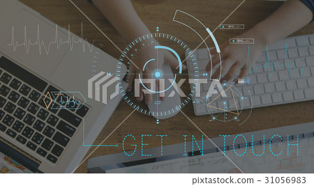 Online Communication Connection Hub Icon Online Communication Connection Hub Icon 31056983