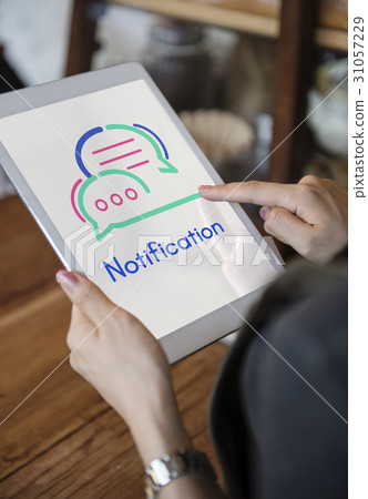 Notification Message Internet Technology Concept 31057229