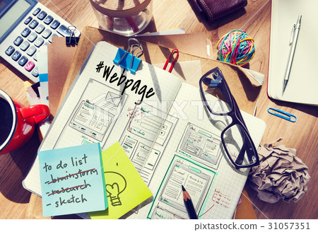 Website development layout sketch drawing 31057351