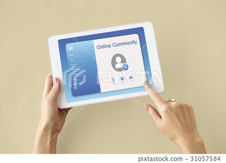 Online video calling profile interface Online video calling profile interface 31057584