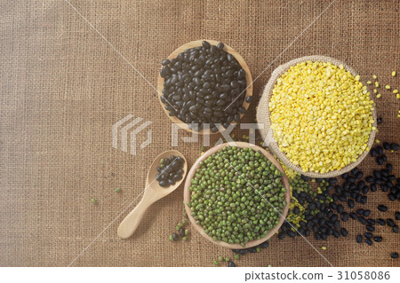 beans on a sack. beans on a sack. 31058086