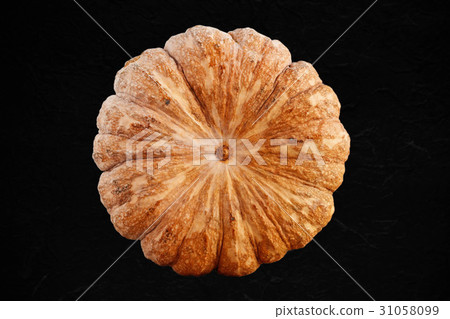 pumpkin on black background. 31058099