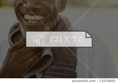 Rectangular Scroll Ribbon Logo Label 31058660