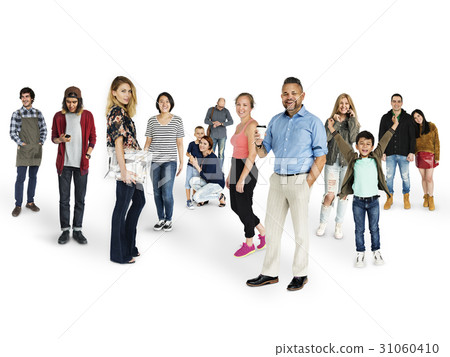 Diversity People Set Gesture Standing Together Studio Isolated Diversity People Set Gesture Standing Together Studio Isolated 31060410