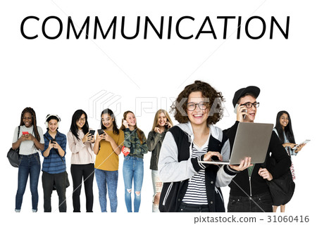Diverse of People Using Digital Devices Communication Studio Isolated Diverse of People Using Digital Devices Communication Studio Isolated 31060416