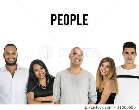Group of Diversity Adult People Together Set Studio Isolated 31060690