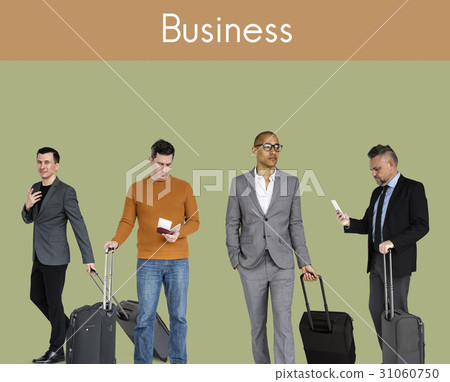 Diversity People Travel Luggage Studio Isolated 31060750