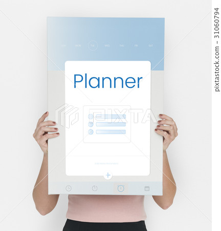 Hands holding banner network graphic overlay Hands holding banner network graphic overlay 31060794
