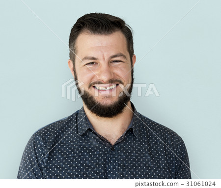 Man standing and smiling for photoshoot Man standing and smiling for photoshoot 31061024