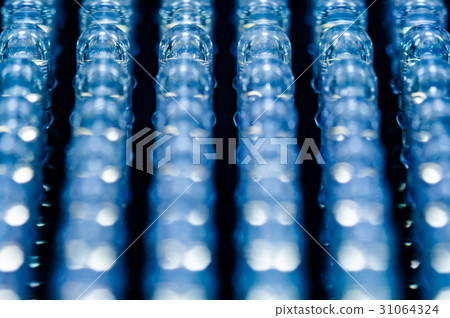 Top position of led diode panel in blue tone Top position of led diode panel in blue tone 31064324