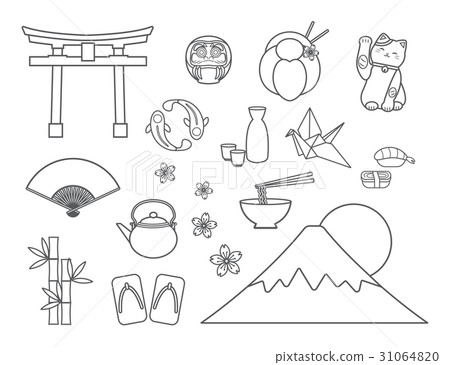 Set of Japanese symbols Set of Japanese symbols 31064820