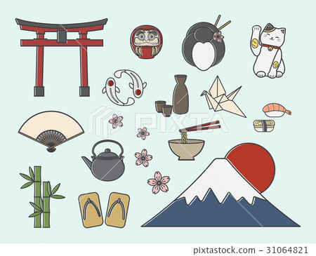 Set of Japanese symbols 31064821