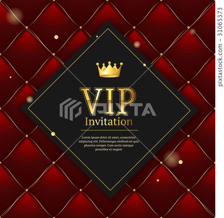 Quilted Invitation Card. Vector 31065373