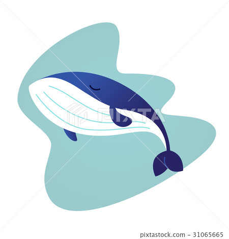 Whale - modern vector flat illustration. - Stock Illustration [31065665 ...