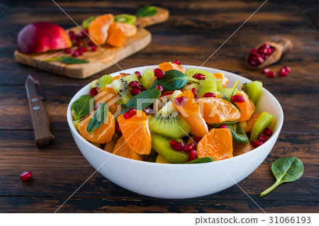 Healthy dietary fruit salad with fresh kiwi 31066193