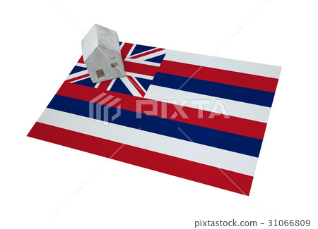 Small house on a flag - Hawaii Small house on a flag - Hawaii 31066809