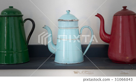 Antique blue kettle 31066843