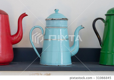 Antique blue kettle Antique blue kettle 31066845
