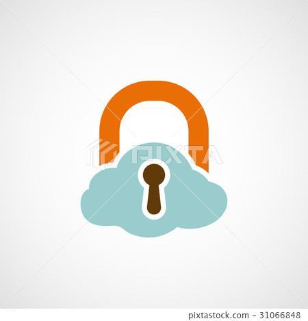 Logo lock as a cloud. 31066848