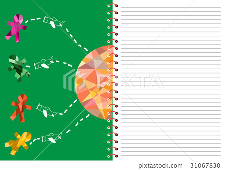 vector design spiral notebook with lined,children  31067830