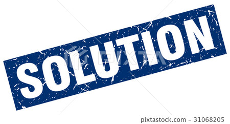 square grunge blue solution stamp square grunge blue solution stamp 31068205