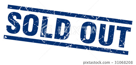 square grunge blue sold out stamp square grunge blue sold out stamp 31068208
