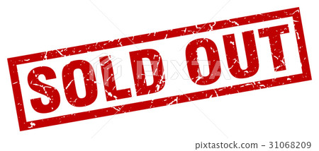 square grunge red sold out stamp square grunge red sold out stamp 31068209