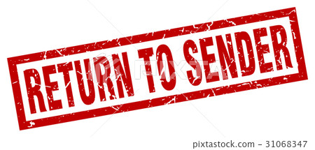 square grunge red return to sender stamp square grunge red return to sender stamp 31068347