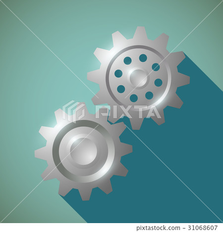 Metal gears. Stock illustration. Metal gears. Stock illustration. 31068607