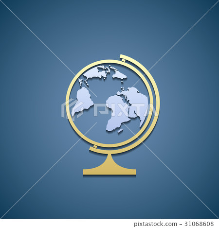 Icon globe. Flat graphic. 31068608