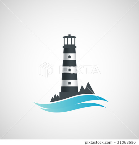 Logo old lighthouse. 31068680