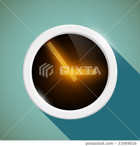 Round clock. Stock illustration. 31069016
