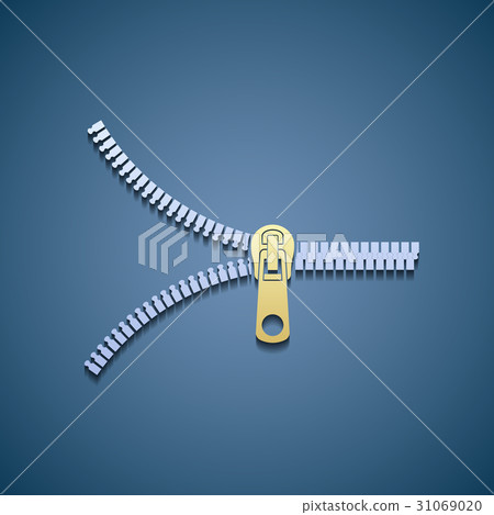 Icon zipper. Flat graphic. Icon zipper. Flat graphic. 31069020