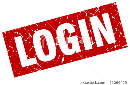 square grunge red login stamp Stock Illustration 31069429 PIXTA