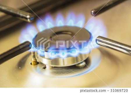 gas burning from a stove gas burning from a stove 31069720