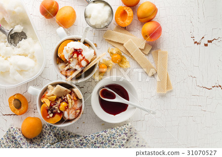 Tasty appetizing ingredients for cooking ice cream 31070527