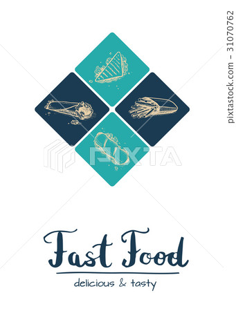 Fast food restaurant vintage menu design Fast food restaurant vintage menu design 31070762