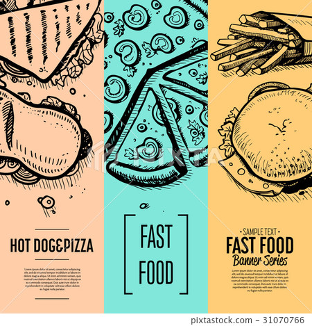 Fast food cafe menu corporate identity set Fast food cafe menu corporate identity set 31070766